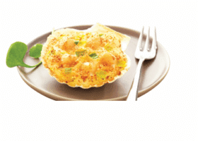 Coquilles St Jacques à la fondue de poireaux 40 %